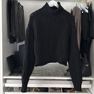 H&M Mock Sweater in Black Size XS